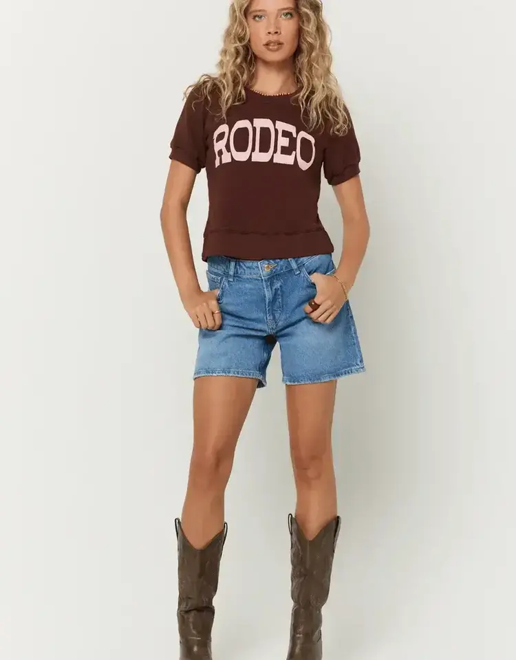 Project Social T Shortsleeve Shrunken Rodeo Top