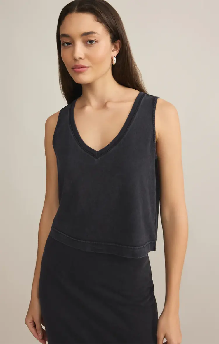 ZSupply SLOANNE V-Neck Top Black