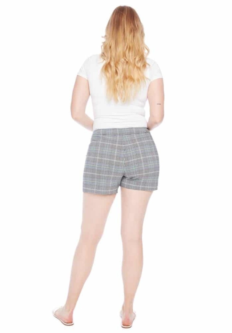 I Love Tyler Madison Lisa Neon Techno Short Neon Plaid Print