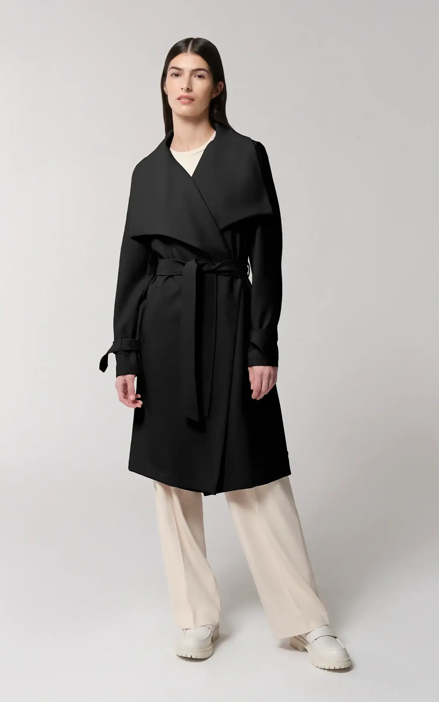 Soia & Kyo | Olivia Relaxed Fit Belted Trench Coat Black - Tryst