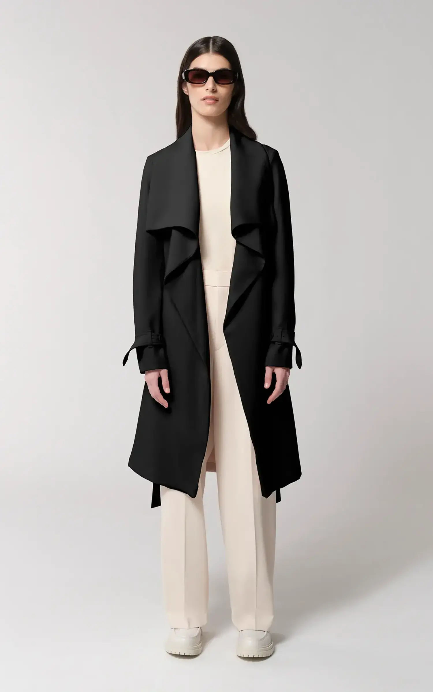Soia & Kyo | Olivia Relaxed Fit Belted Trench Coat Black - Tryst