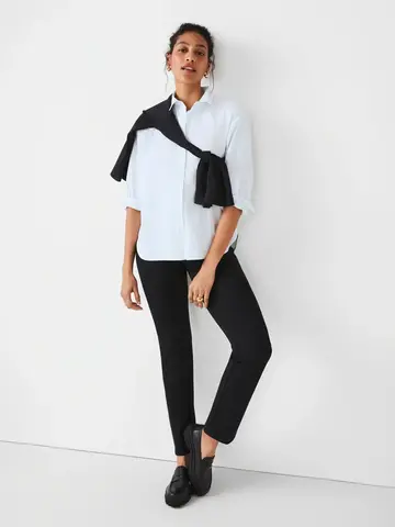 Spanx Ponte Slim Straight Pant Black (Regular)