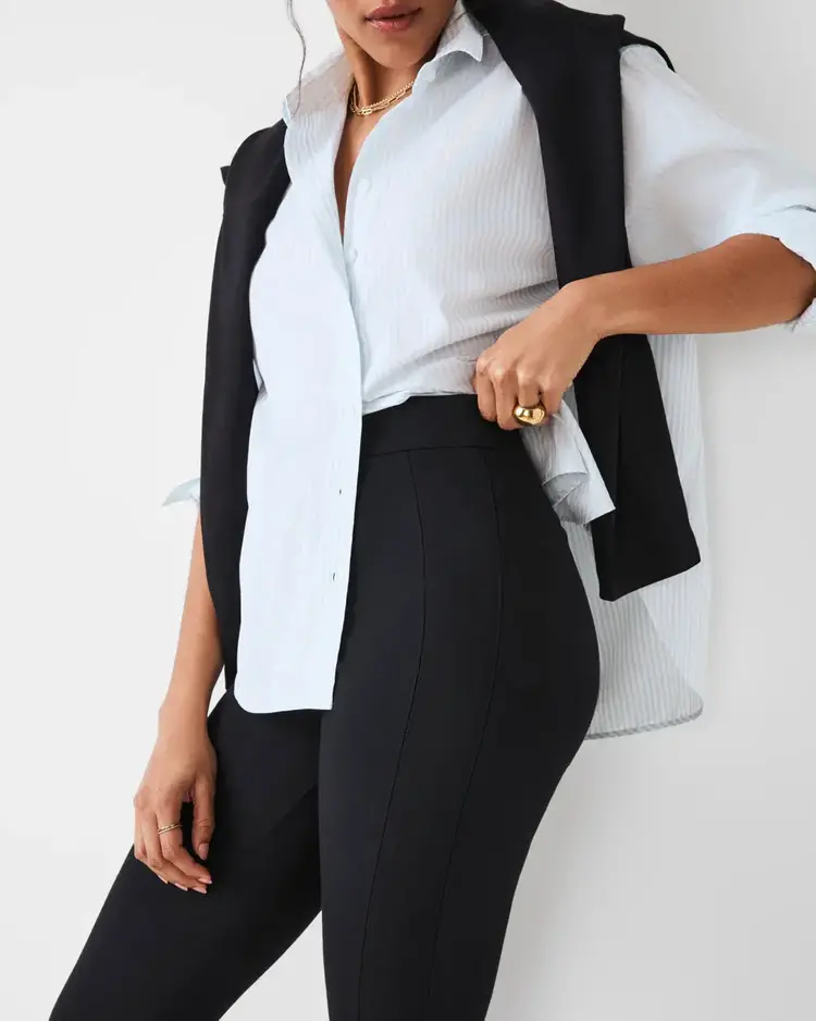 Spanx Ponte Slim Straight Pant Black (Regular)