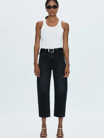 Pistola Eli High Rise Arched Leg Pant - Dark Midnight