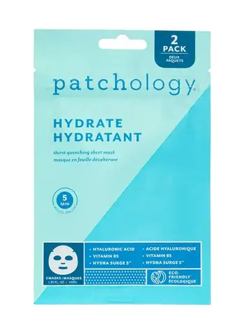 Patchology Hydrate 5 MIN Sheet Mask 2 Pack