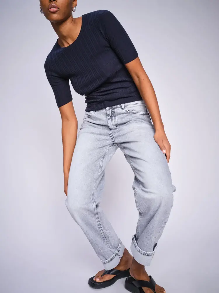 Mos Mosh MMBouch Rib SS Knit Salute Navy