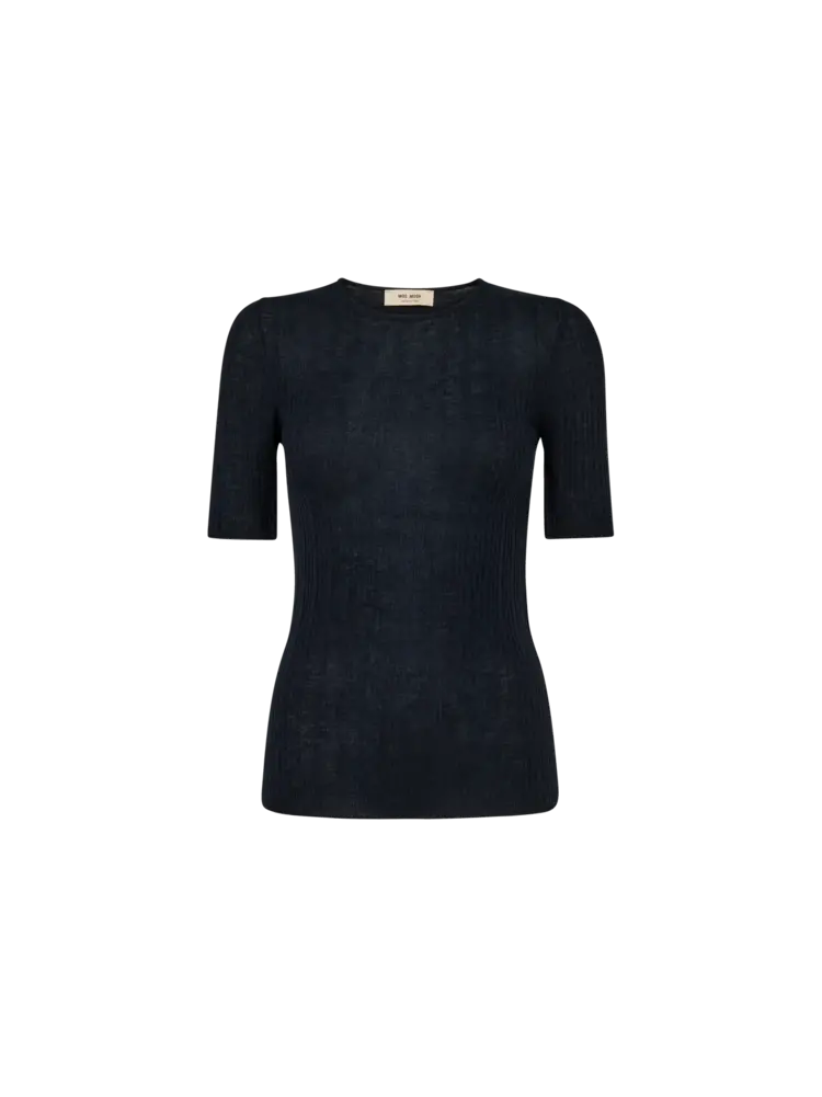 Mos Mosh MMBouch Rib SS Knit Salute Navy