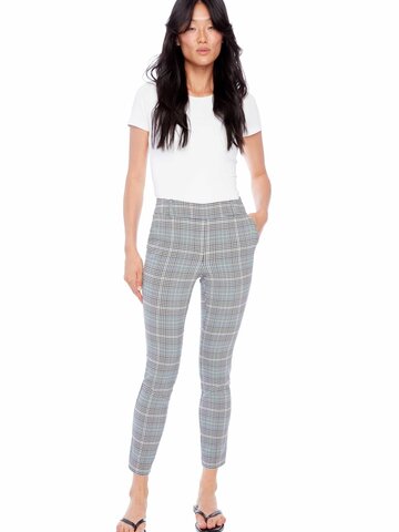 Gwenyth Techno Ankle Pant Neon Plaid Print