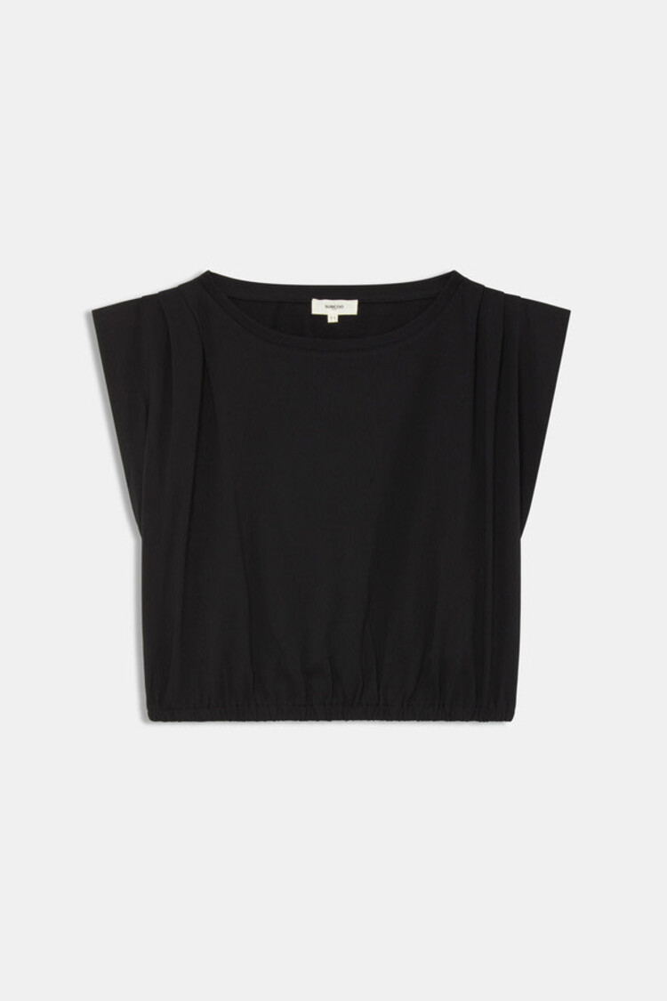 Suncoo Marcha Cropped T-Shirt Noir