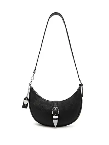 Pixie Mood Macy Shoulder Bag Black Pebbled
