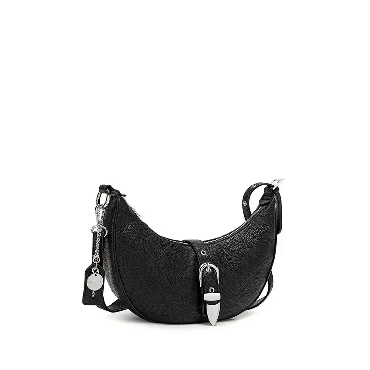 Pixie Mood Macy Shoulder Bag Black Pebbled