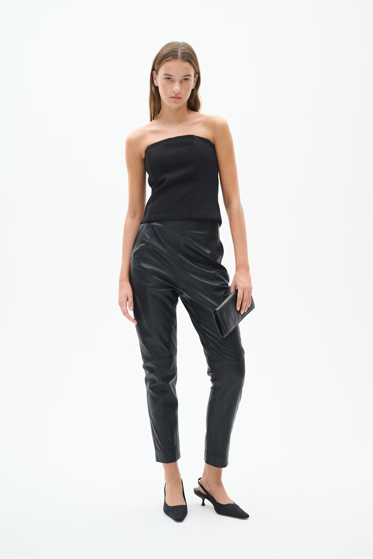 InWear Wenna Leather Trouser Black