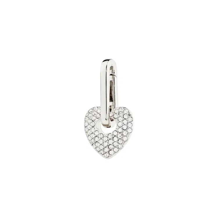 Pilgrim Jewellery CHARM Crystal Heart Pendant Silver