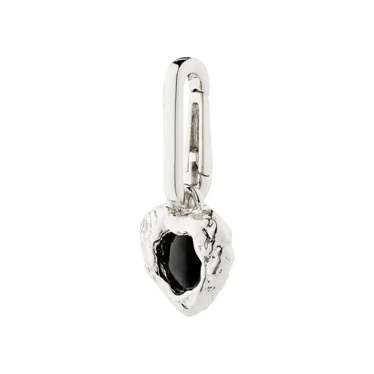 Pilgrim Jewellery CHARM Black Agate Pendant Silver