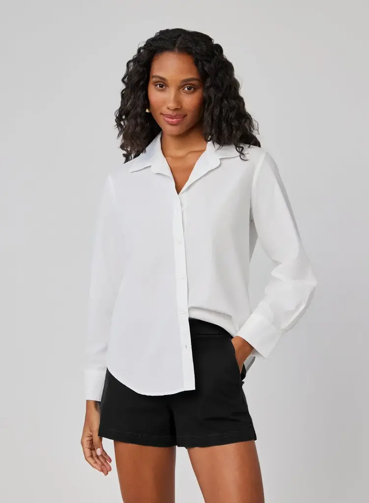 Bella Dahl Clean Wide Collar Shirt White
