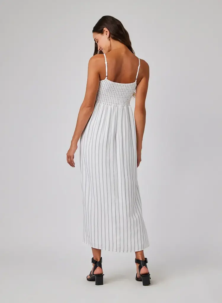 Bella Dahl Smocked Cami Maxi Dress Makena Beach Stripe