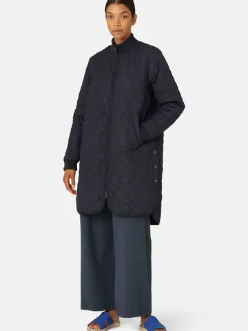 Ilse Jacobsen Padded Quilted Coat Dark Indigo