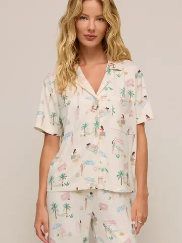 ZSupply Beach Days PJ Top Bone