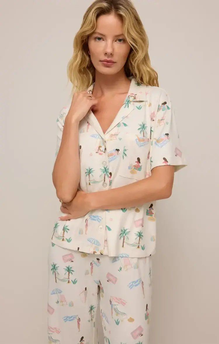 ZSupply Beach Days PJ Top Bone