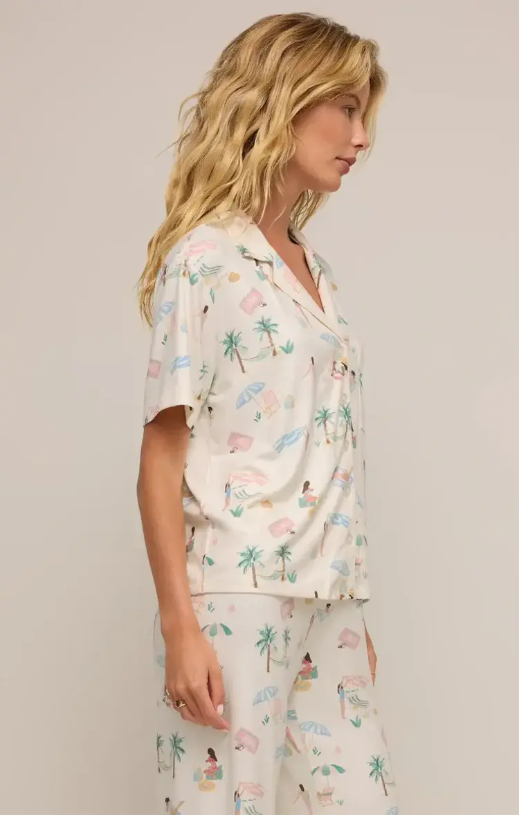 ZSupply Beach Days PJ Top Bone