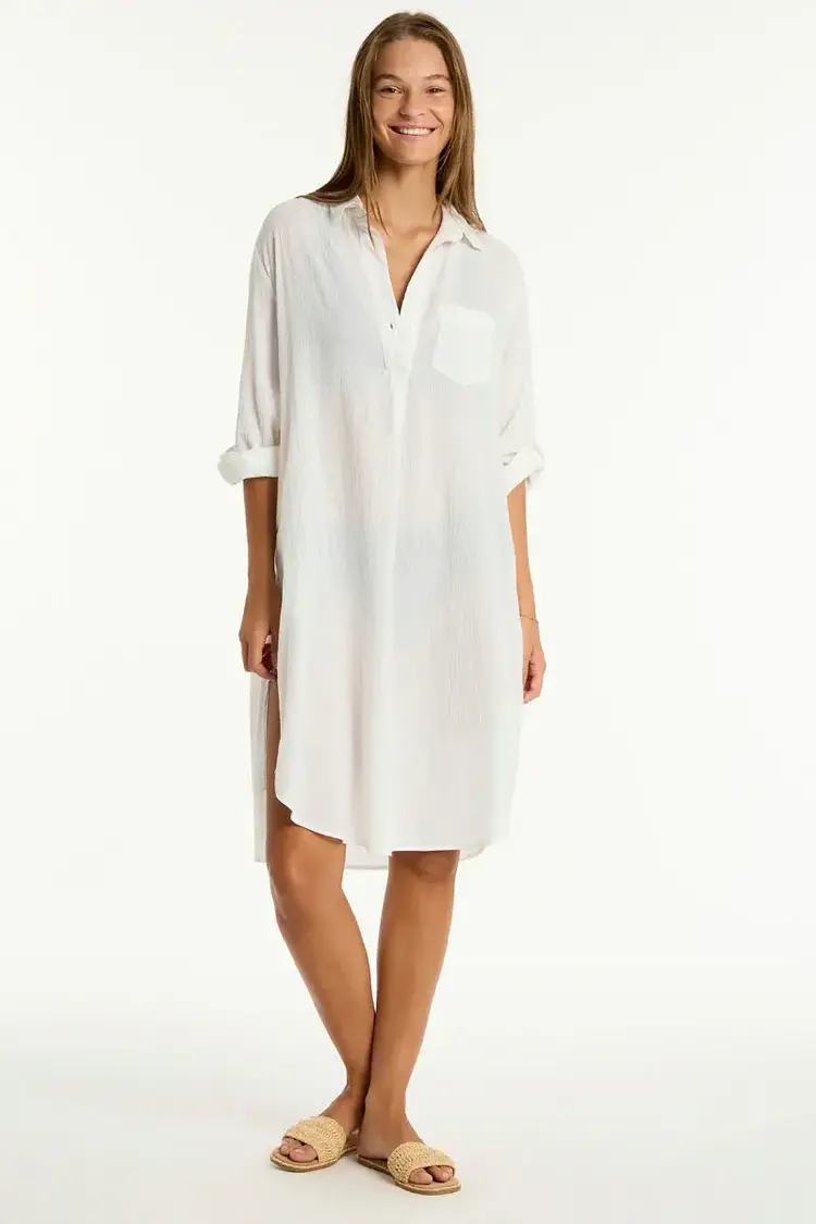 Sea Level Stella Salt Long Cover Up White