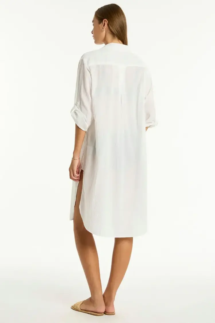 Sea Level Stella Salt Long Cover Up White