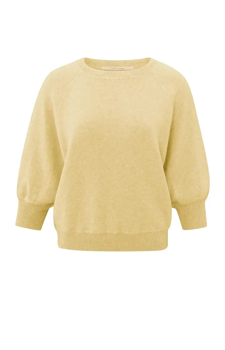 Yaya Soft Sweater w/Raglan Sleeves Moonstone Yellow