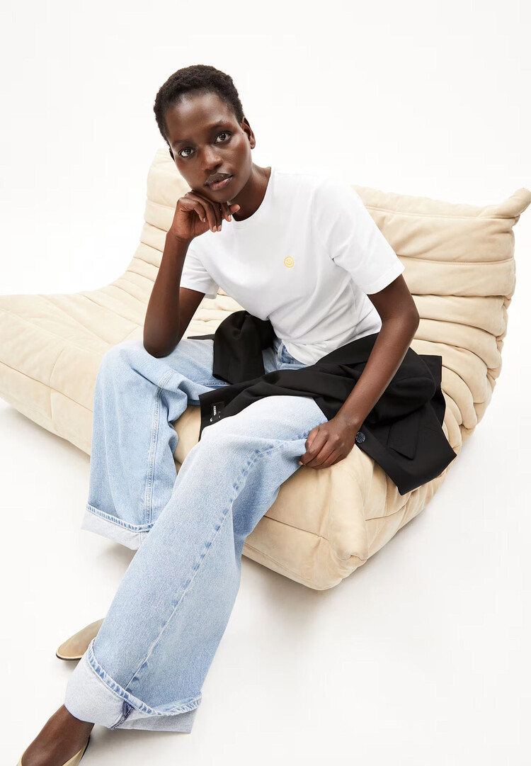 Armed Angels LUALAA Icons Shirt White/Yellow