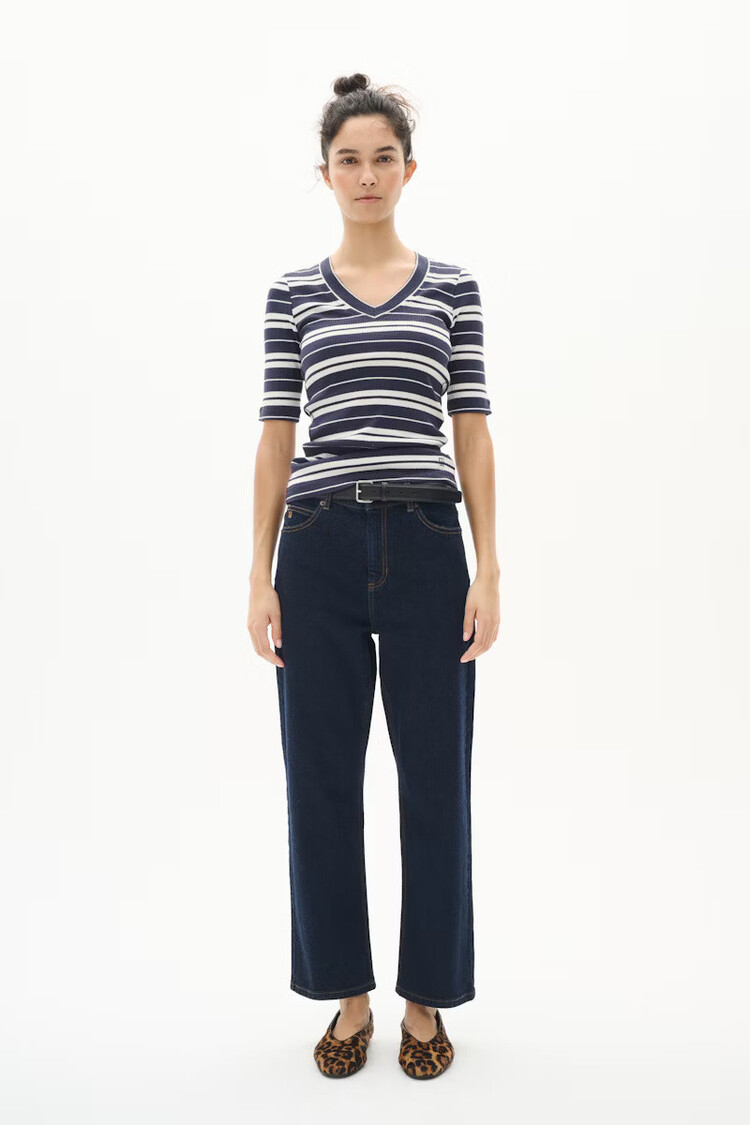 InWear Dagnal Striped V-Neck T-Shirt Small/Big Stripe