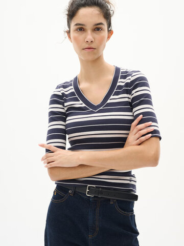 InWear Dagnal Striped V-Neck T-Shirt Small/Big Stripe