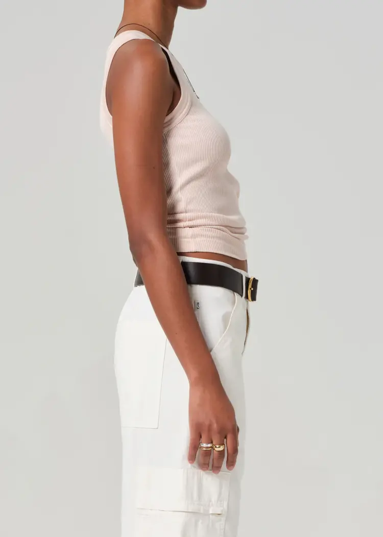 Citizens of Humanity ISABEL Ribbed Tank Muted Rose