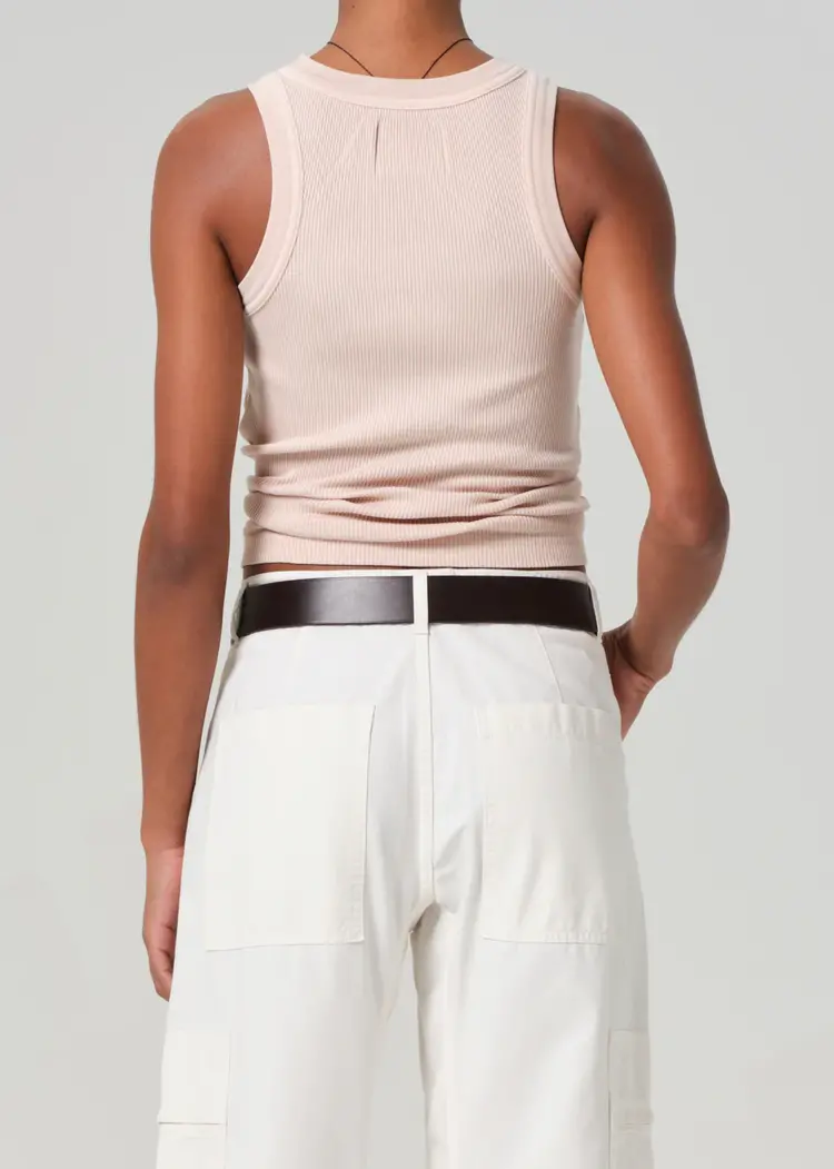 Citizens of Humanity ISABEL Ribbed Tank Muted Rose