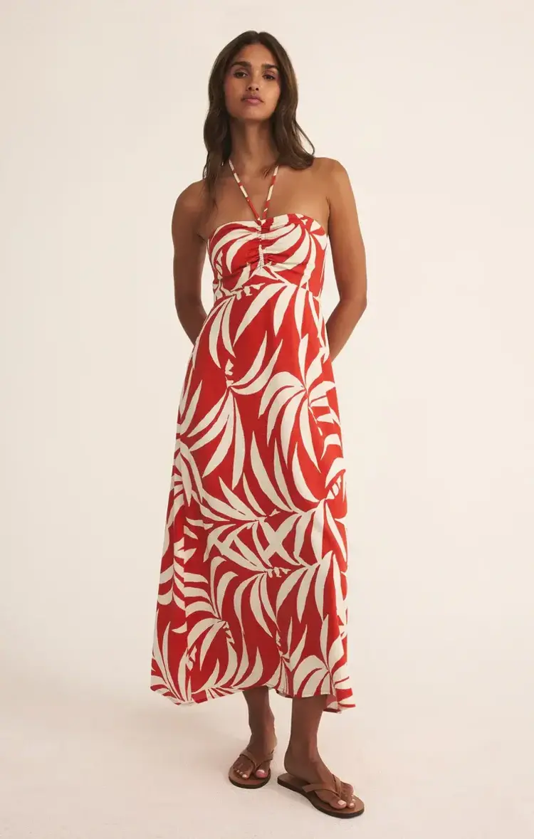 ZSupply ELODI Vacances Midi Dress Cabana Red
