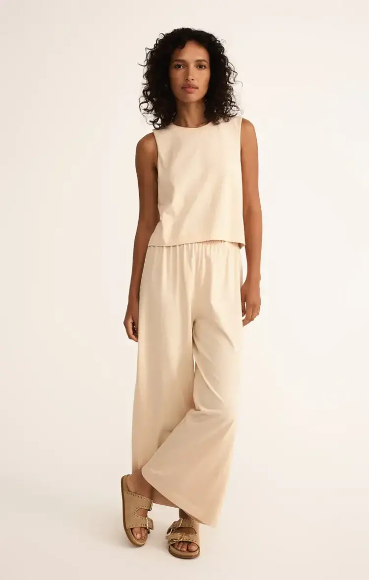 ZSupply SLOANE Jersey Muscle Tank Panna Cotta