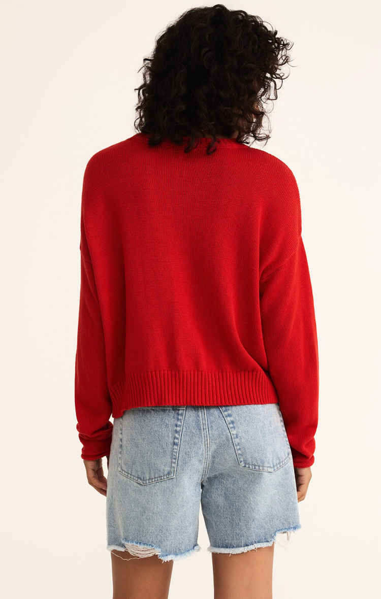 ZSupply Sienna Beach Sweater Cabana Red