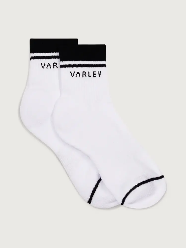 Varley Lenni Half Crew Sock White/Black