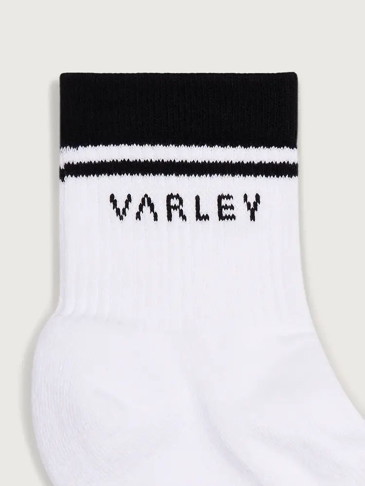 Varley Lenni Half Crew Sock White/Black