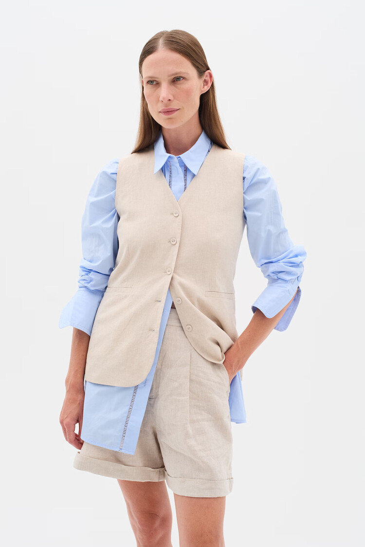 InWear Farida Waistcoat Haze Melange