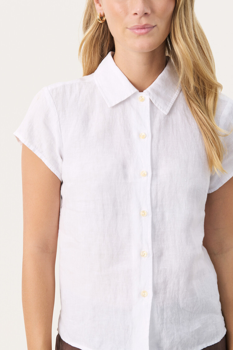 Part Two Ritte Linen Top Bright White