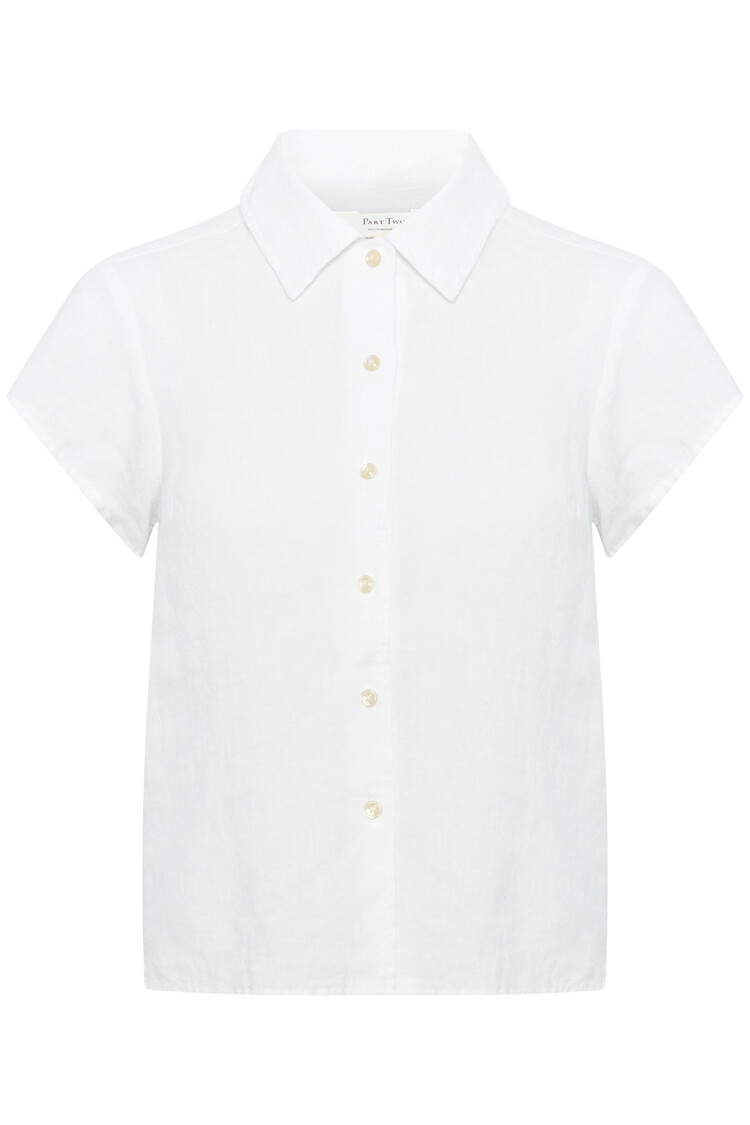 Part Two Ritte Linen Top Bright White