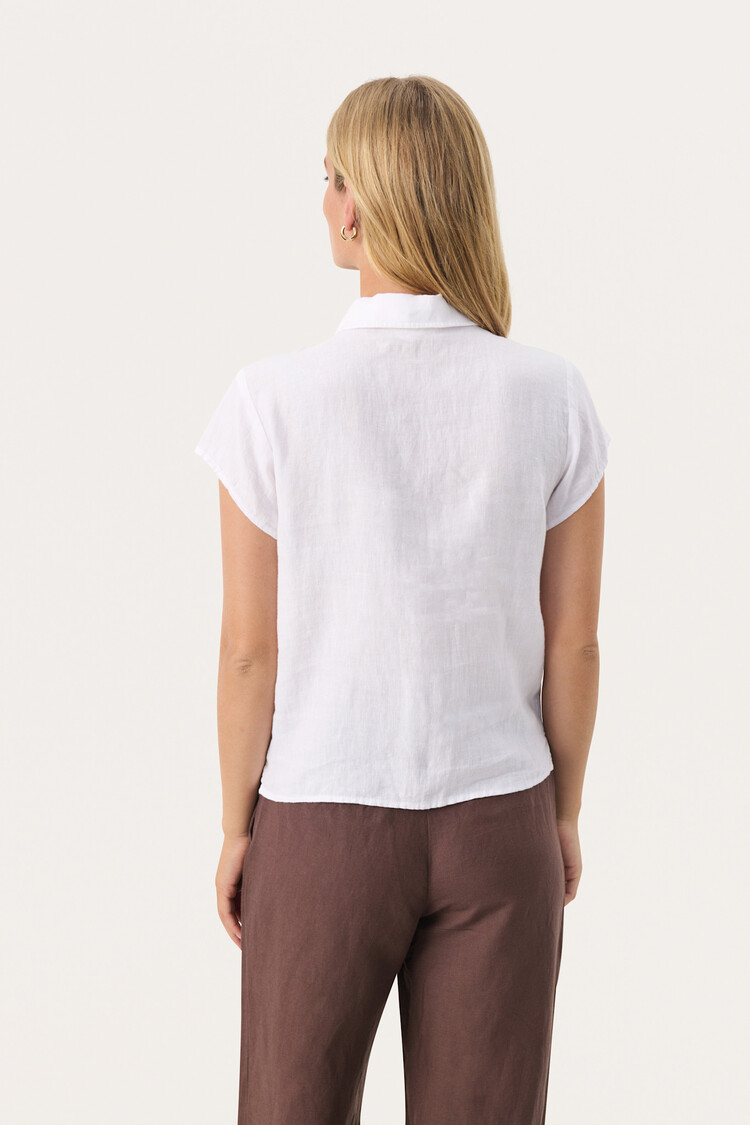 Part Two Ritte Linen Top Bright White