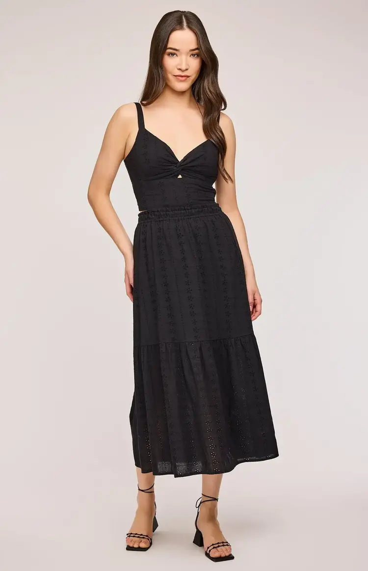 Gentle Fawn Veronica Eyelet Tank Black