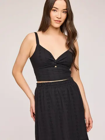Gentle Fawn Veronica Eyelet Tank Black