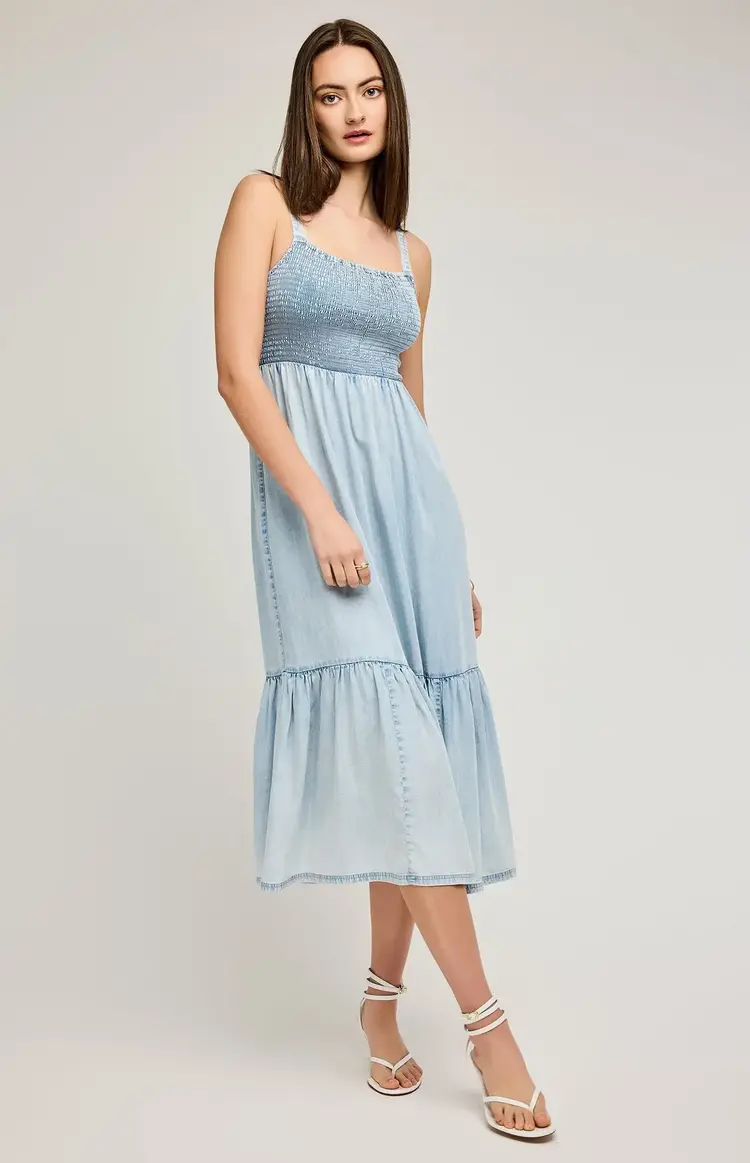 Gentle Fawn Nova Midi Dress Light Blue