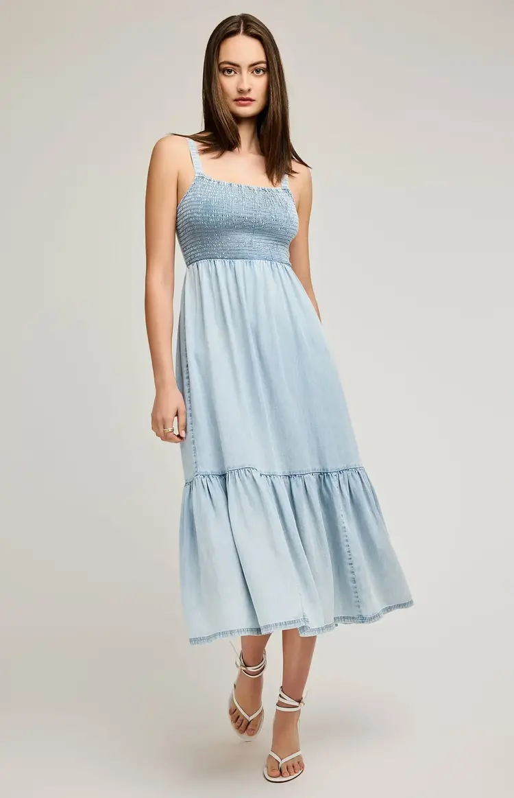 Gentle Fawn Nova Midi Dress Light Blue