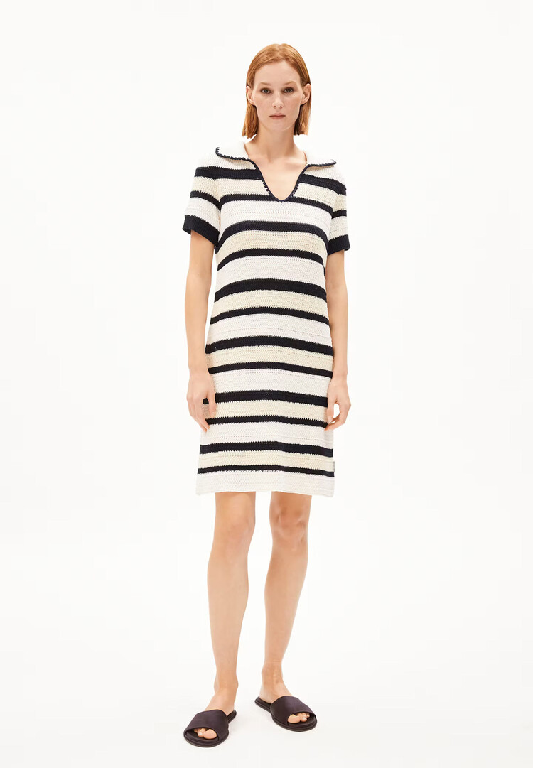 Armed Angels PAOLINAA Crochet Dress Raw White/Nightsky