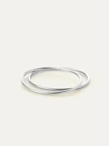 Jenny Bird Dane Bangle Set 2PK Silver