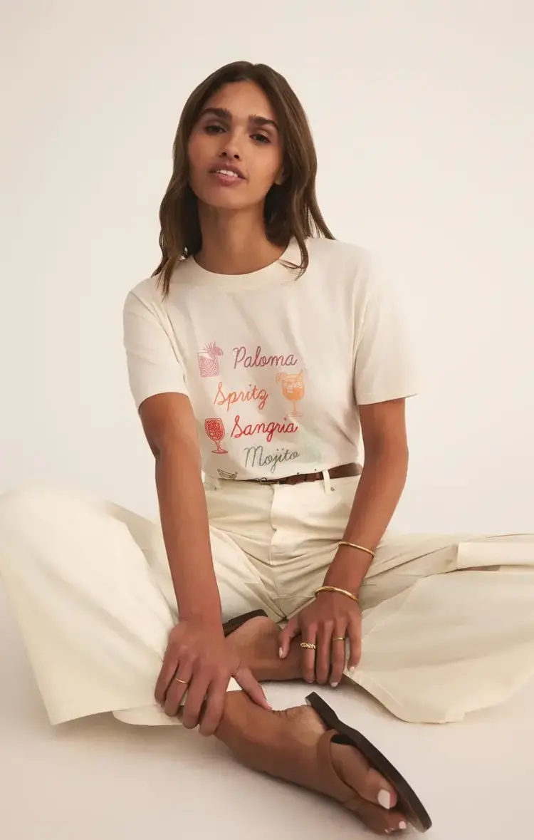 ZSupply Cocktails Boyfriend Tee Sea Salt