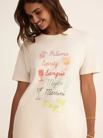 ZSupply Cocktails Boyfriend Tee Sea Salt