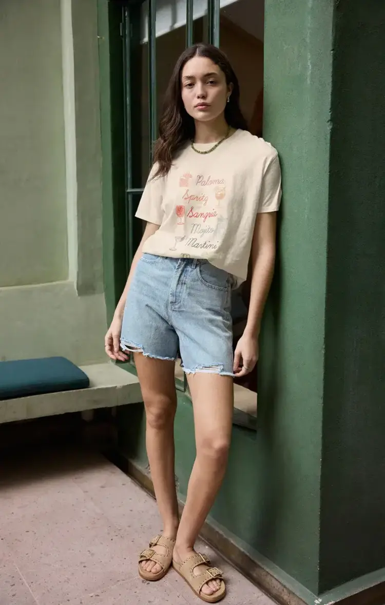 ZSupply Cocktails Boyfriend Tee Sea Salt